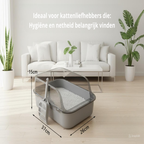 PurrSafe Elite – Halfgesloten Spatwaterdichte Kattenbak - Inclusief Schepje